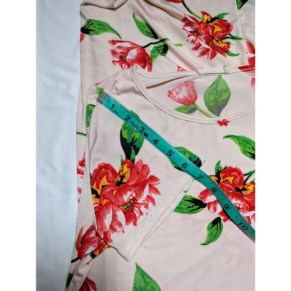 Flamingo Urban Women's Pink Floral Maxi Dress w/Pockets. Size L. Pre-Owned. - Picture 8 of 10